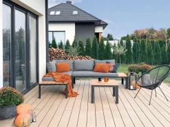 Ulkokalusteet<Beliani 4-Istuttava Ulkosohvaryhma Harmaa/Vaalea Puu Pienza