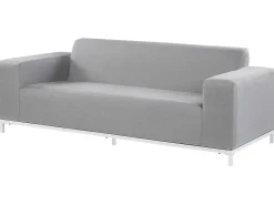 Cheap Beliani 5-Istuttava Ulkosohvaryhma Kangas Vaaleanharmaa/Valkoinen Rovigo