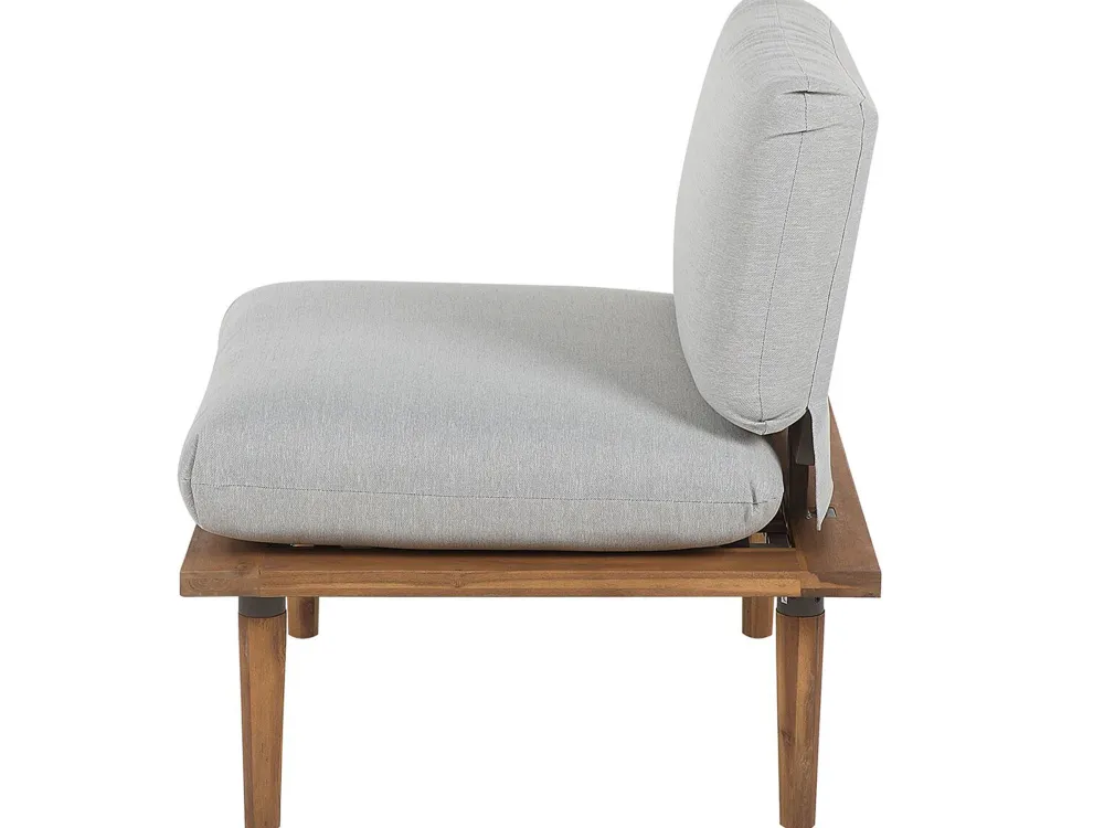 Shop Beliani 2-Istuttava Ulkosohvaryhma Akaasia Vaalea Puu/Harmaa Frascati