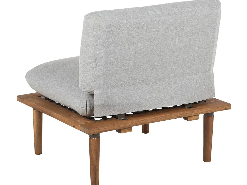 Shop Beliani 2-Istuttava Ulkosohvaryhma Akaasia Vaalea Puu/Harmaa Frascati