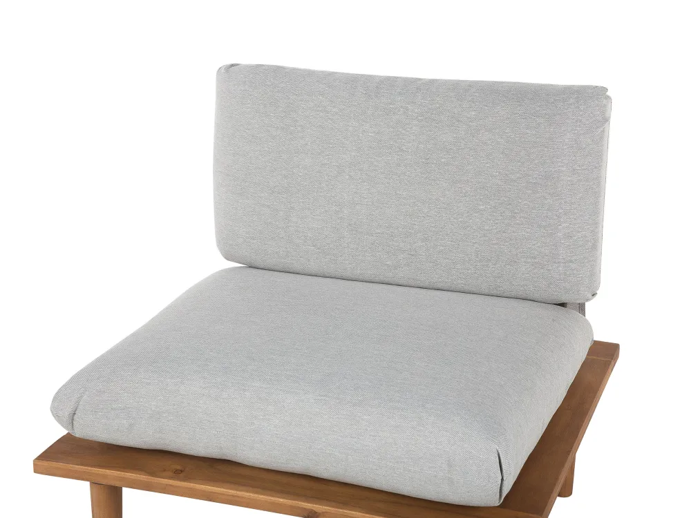 Shop Beliani 2-Istuttava Ulkosohvaryhma Akaasia Vaalea Puu/Harmaa Frascati