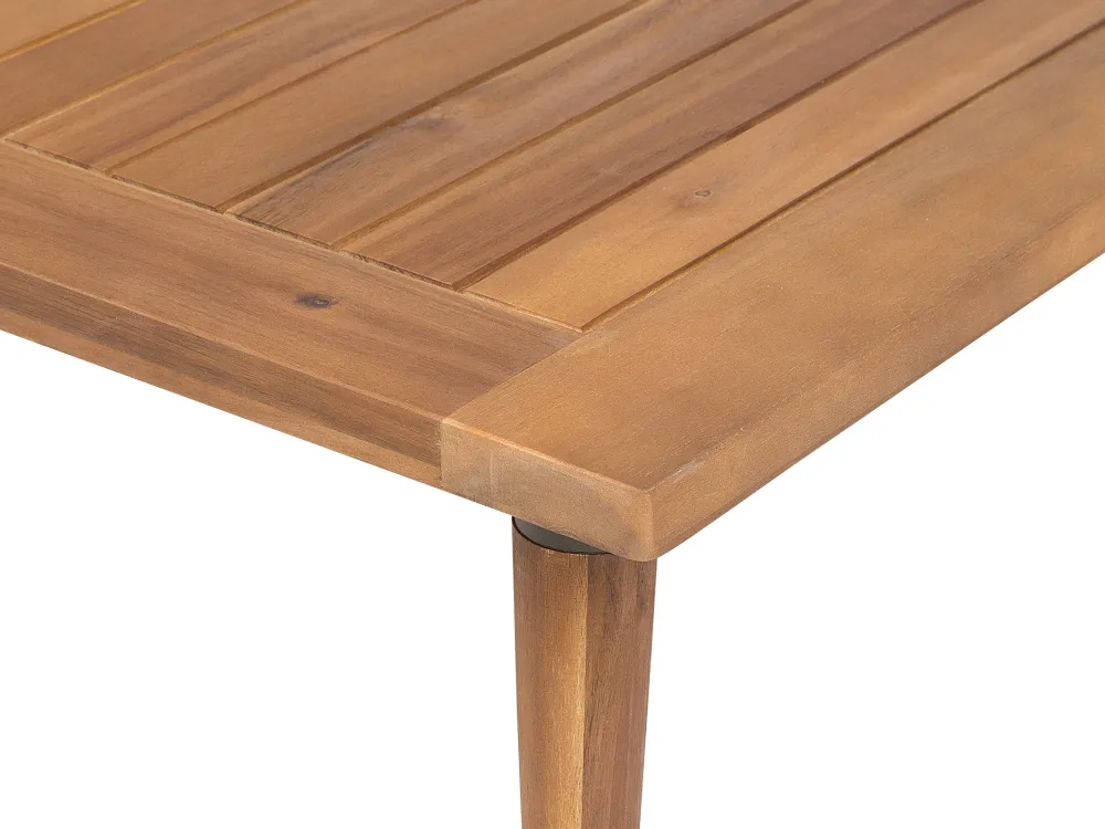 Shop Beliani 2-Istuttava Ulkosohvaryhma Akaasia Vaalea Puu/Harmaa Frascati