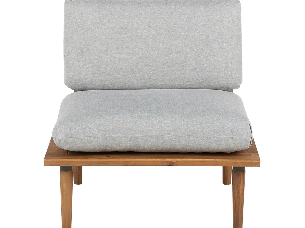 Shop Beliani 2-Istuttava Ulkosohvaryhma Akaasia Vaalea Puu/Harmaa Frascati