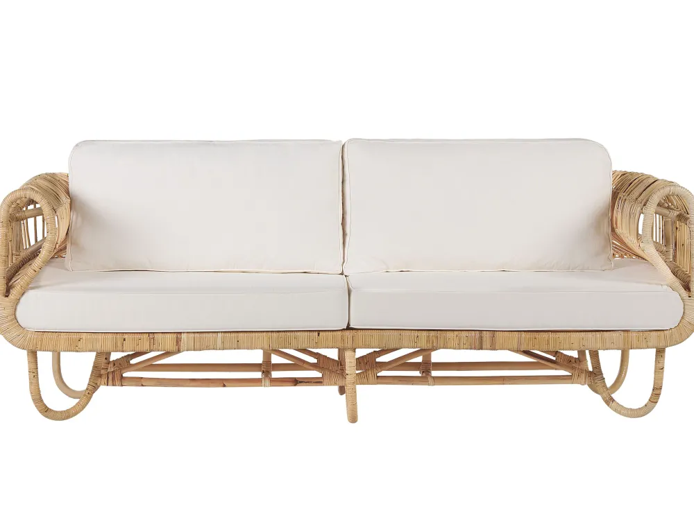 Discount Beliani 4-Istuttava Ulkosohvaryhma Rottinki Luonnonvari Dolcedo/Limni