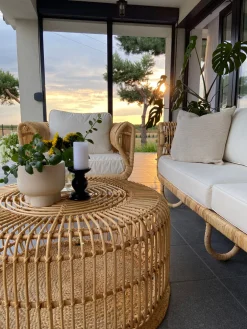 Discount Beliani 4-Istuttava Ulkosohvaryhma Rottinki Luonnonvari Dolcedo/Limni