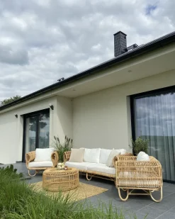 Discount Beliani 4-Istuttava Ulkosohvaryhma Rottinki Luonnonvari Dolcedo/Limni