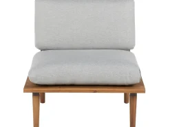 Ulkokalusteet<Beliani 4-Istuttava Ulkosohvaryhma Akaasia Vaalea Puu/Harmaa Frascati