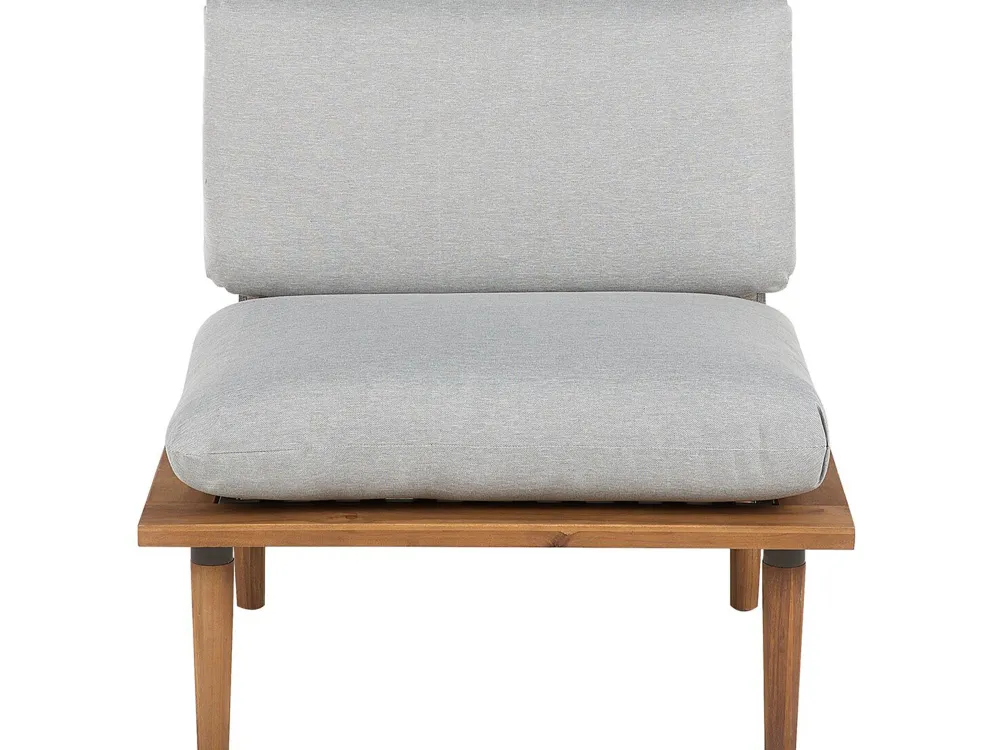 Ulkokalusteet<Beliani 4-Istuttava Ulkosohvaryhma Akaasia Vaalea Puu/Harmaa Frascati