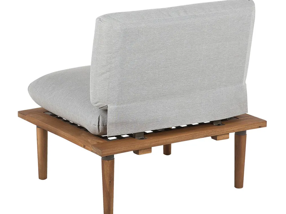 Ulkokalusteet<Beliani 4-Istuttava Ulkosohvaryhma Akaasia Vaalea Puu/Harmaa Frascati