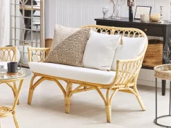 Online Beliani 4-Istuttava Ulkosohvaryhma Rottinki Luonnonvari Sibari