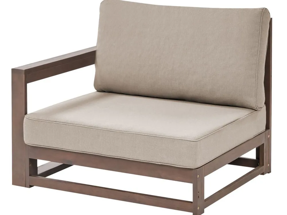 Ulkokalusteet<Beliani 4-Istuttava Ulkosohvaryhma Sertifioitu Akaasia Vasenk. Tumma Puu Timor Ii