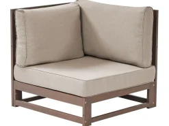 Ulkokalusteet<Beliani 4-Istuttava Ulkosohvaryhma Sertifioitu Akaasia Vasenk. Tumma Puu Timor Ii