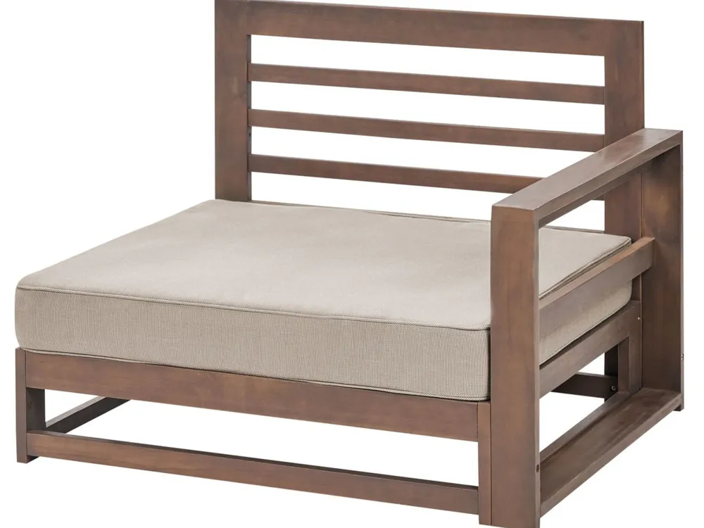 Ulkokalusteet<Beliani 4-Istuttava Ulkosohvaryhma Sertifioitu Akaasia Vasenk. Tumma Puu Timor Ii