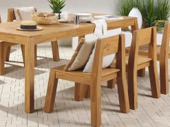 Best Beliani 6-Istuttava Vaalea Akaasiapuinen Ulkoruokailuryhma Tuoleilla Livorno