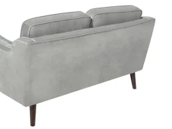 Shop Beliani 2-Istuttava Vaaleanharmaa Samettisohva Lokka