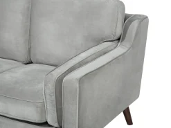 Shop Beliani 2-Istuttava Vaaleanharmaa Samettisohva Lokka