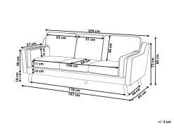 Discount Beliani 3-Istuttava Vihrea Sohva Lokka