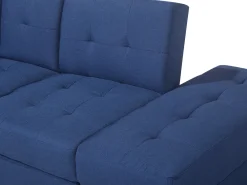 Best Beliani 3-Istuttava Vuodesohva Ja Rahi Kangas Laivastonsininen Falster