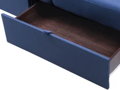 Best Beliani 3-Istuttava Vuodesohva Ja Rahi Kangas Laivastonsininen Falster