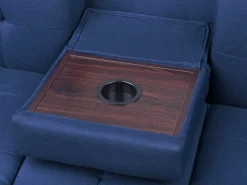 Best Beliani 3-Istuttava Vuodesohva Ja Rahi Kangas Laivastonsininen Falster