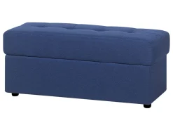 Best Beliani 3-Istuttava Vuodesohva Ja Rahi Kangas Laivastonsininen Falster