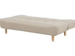 Sohvat<Beliani 3-Istuttava Vuodesohva Kangas Beige Alsten