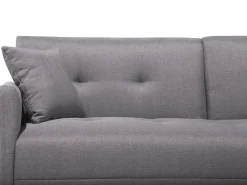 Sohvat<Beliani 3-Istuttava Vuodesohva Kangas Harmaa Lucan