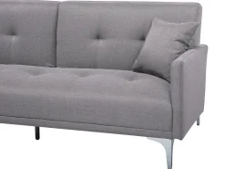 Sohvat<Beliani 3-Istuttava Vuodesohva Kangas Harmaa Lucan