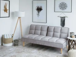 Clearance Beliani 3-Istuttava Vuodesohva Kangas Vaaleanharmaa Siljan