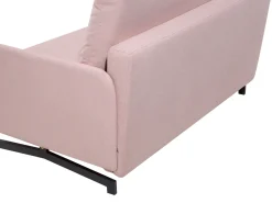 Sohvat<Beliani 2-Istuttava Vuodesohva Kangas Vaaleanpunainen Belfast