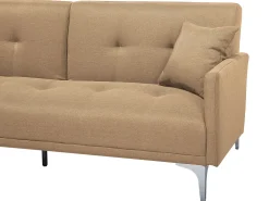 Best Beliani 3-Istuttava Vuodesohva Kangas Beige Lucan