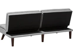 Flash Sale Beliani 3-Istuttava Vuodesohva Kangas Vaaleanharmaa Ronne