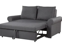 Sohvat<Beliani 2-Istuttava Vuodesohva Kangas Tummanharmaa Silda