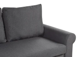 Sohvat<Beliani 2-Istuttava Vuodesohva Kangas Tummanharmaa Silda