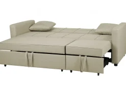 Sohvat<Beliani 3-Istuttava Vuodesohva Kangas Beige Glomma