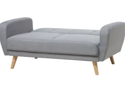 Sohvat<Beliani 2-Istuttava Vuodesohva Kangas Vaaleanharmaa Florli