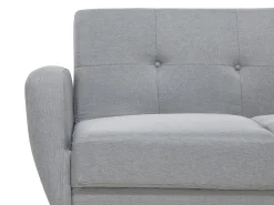 Sohvat<Beliani 2-Istuttava Vuodesohva Kangas Vaaleanharmaa Florli