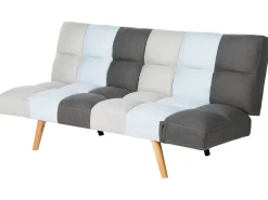 Cheap Beliani 3-Istuttava Vuodesohva Kangas Harmaa/Sininen Ingaro