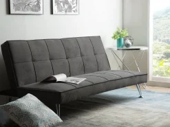 Discount Beliani 3-Istuttava Vuodesohva Kangas Harmaa Hasle