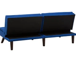 Cheap Beliani 3-Istuttava Vuodesohva Kangas Laivastonsininen Ronne