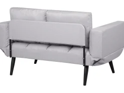 Sohvat<Beliani 2-Istuttava Vuodesohva Kangas Vaaleanharmaa Brekke
