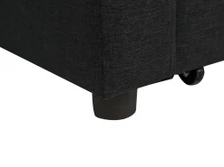 Store Beliani 3-Istuttava Vuodesohva Kangas Musta Glomma