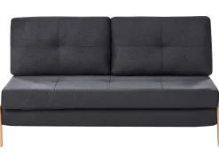 Discount Beliani 2-Istuttava Vuodesohva Kangas Musta Edland