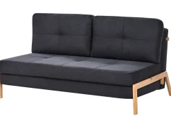 Discount Beliani 2-Istuttava Vuodesohva Kangas Musta Edland