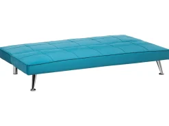 Sohvat<Beliani 3-Istuttava Vuodesohva Kangas Sininen Hasle