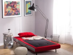 Sohvat<Beliani 1-Istuttava Vuodesohva Kangas Punainen Farris