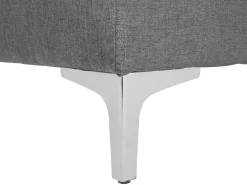 Sohvat<Beliani 3-Istuttava Vuodesohva Kangas Vaaleanharmaa Aberdeen