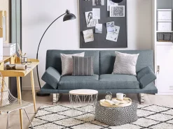 Discount Beliani 2-Istuttava Vuodesohva Kangas Siniharmaa York