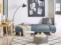 Discount Beliani 2-Istuttava Vuodesohva Kangas Siniharmaa York