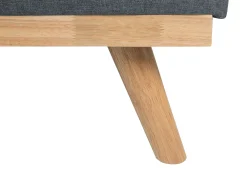 Sohvat<Beliani 3-Istuttava Vuodesohva Kangas Tummanharmaa Froya